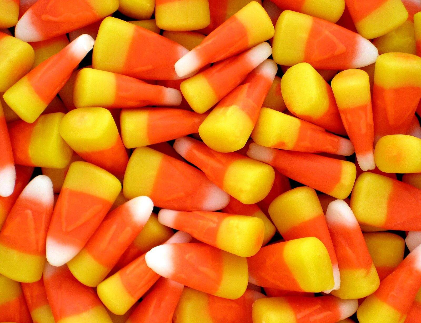 A pile of candy corn