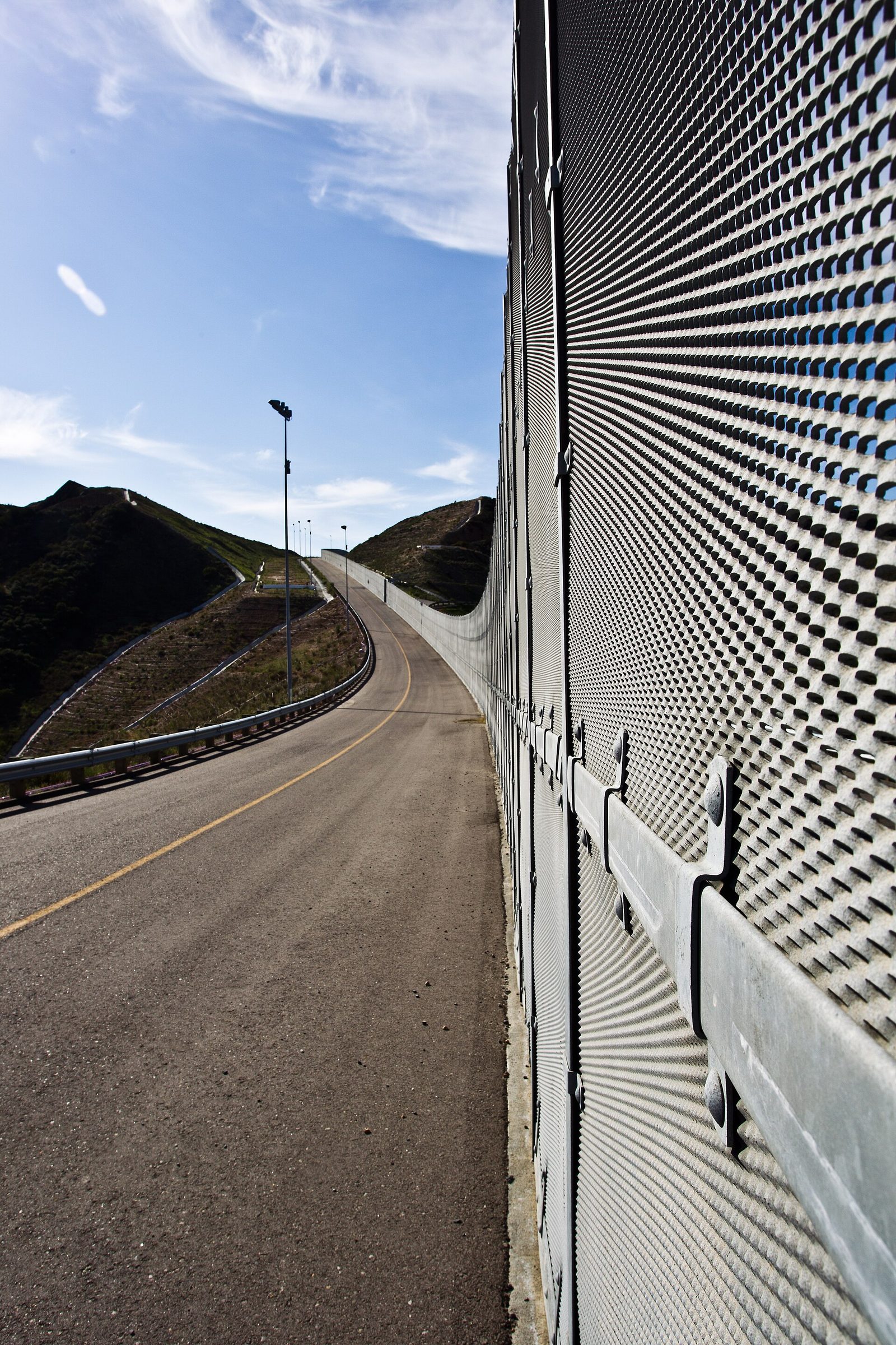 The US-Mexico border fence near San Diego
