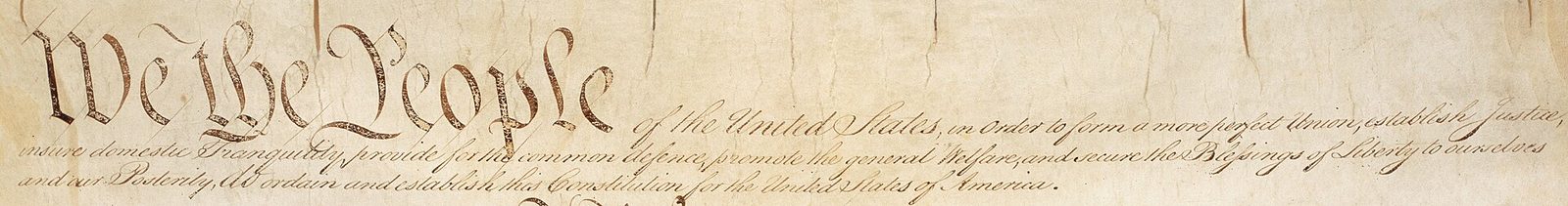 The Preamble on the first page of the original US Constitution